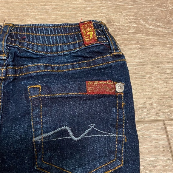 7 For All Mankind 2 piece set plaid short sleeve button shirt and jeans - Picture 8 of 8